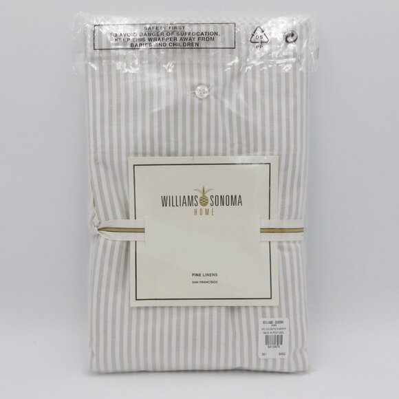 Williams Sonoma Standard Size Wheaton Stripe Organic Pillowcases | 2 Set | NIB - Picture 5 of 9